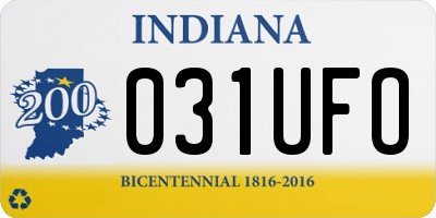 IN license plate 031UFO