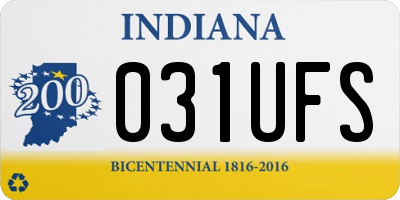 IN license plate 031UFS