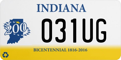 IN license plate 031UG