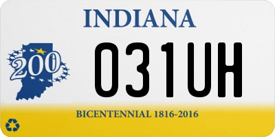 IN license plate 031UH