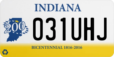 IN license plate 031UHJ