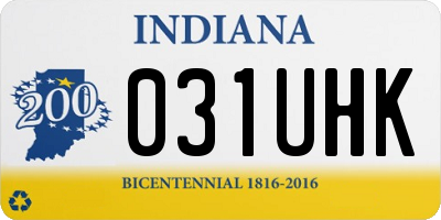 IN license plate 031UHK