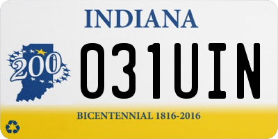 IN license plate 031UIN