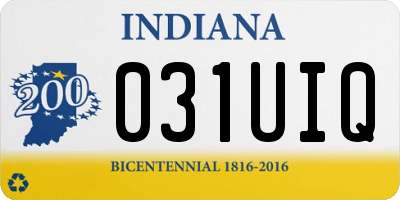 IN license plate 031UIQ