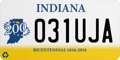 IN license plate 031UJA