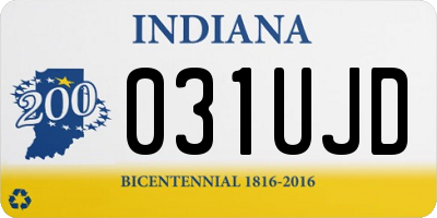 IN license plate 031UJD