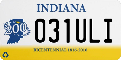 IN license plate 031ULI