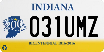 IN license plate 031UMZ