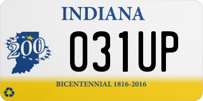 IN license plate 031UP