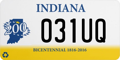 IN license plate 031UQ