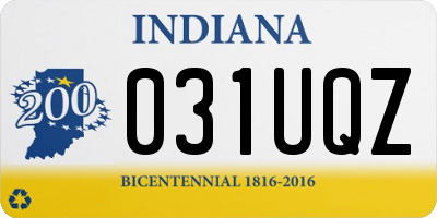 IN license plate 031UQZ