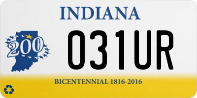 IN license plate 031UR