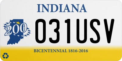 IN license plate 031USV