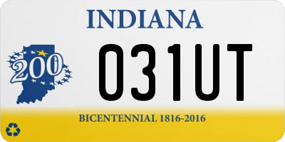 IN license plate 031UT