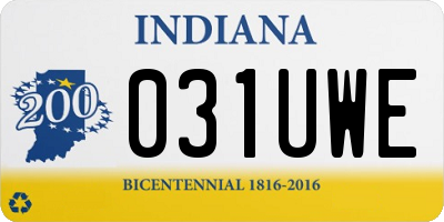 IN license plate 031UWE