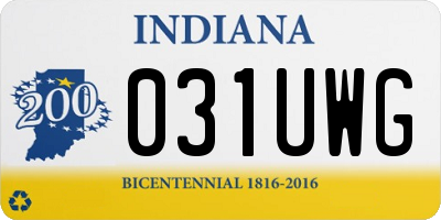 IN license plate 031UWG