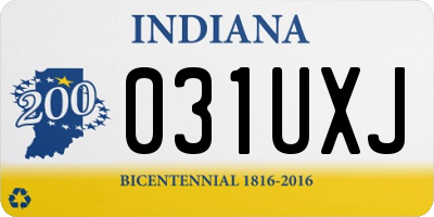 IN license plate 031UXJ