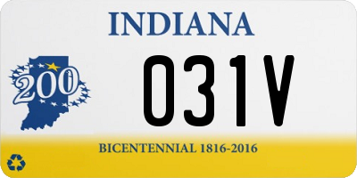 IN license plate 031V