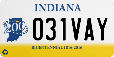 IN license plate 031VAY
