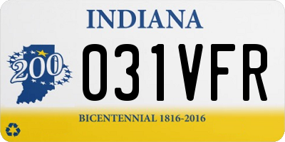 IN license plate 031VFR