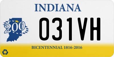 IN license plate 031VH