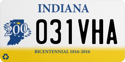 IN license plate 031VHA