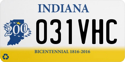 IN license plate 031VHC