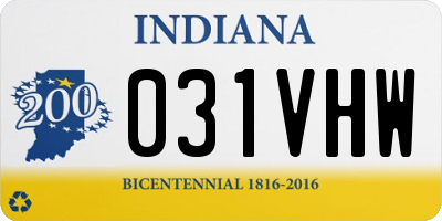 IN license plate 031VHW