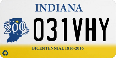 IN license plate 031VHY
