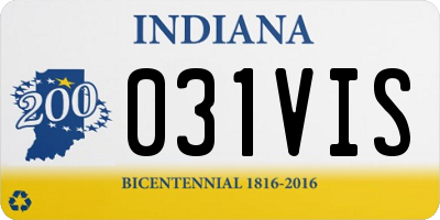 IN license plate 031VIS