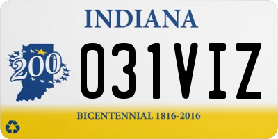 IN license plate 031VIZ