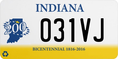 IN license plate 031VJ