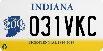 IN license plate 031VKC