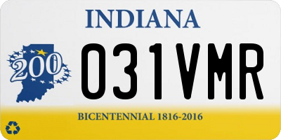 IN license plate 031VMR