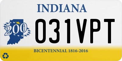 IN license plate 031VPT
