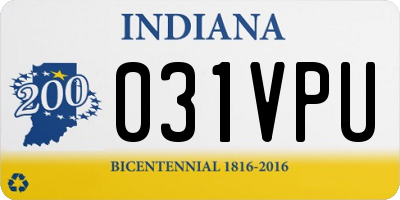 IN license plate 031VPU
