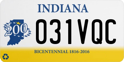 IN license plate 031VQC