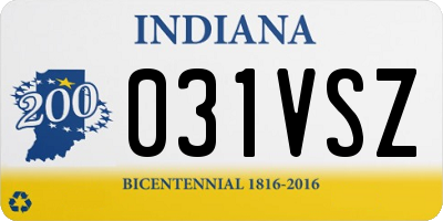 IN license plate 031VSZ