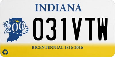 IN license plate 031VTW
