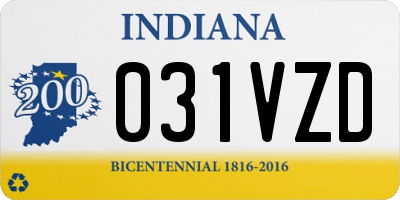 IN license plate 031VZD