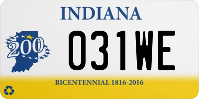 IN license plate 031WE