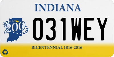 IN license plate 031WEY