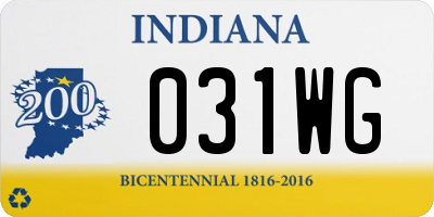 IN license plate 031WG