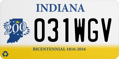 IN license plate 031WGV
