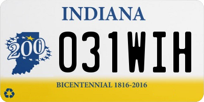IN license plate 031WIH