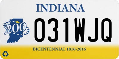 IN license plate 031WJQ