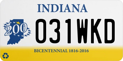 IN license plate 031WKD