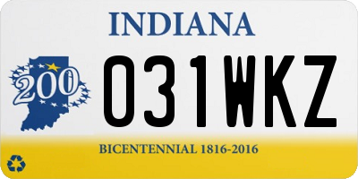 IN license plate 031WKZ