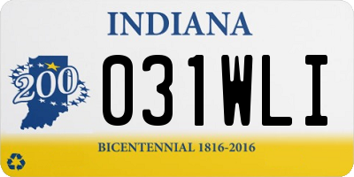 IN license plate 031WLI