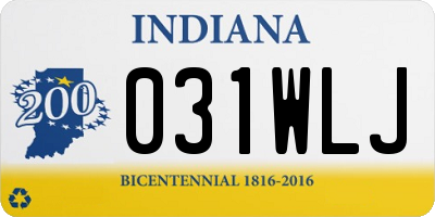 IN license plate 031WLJ
